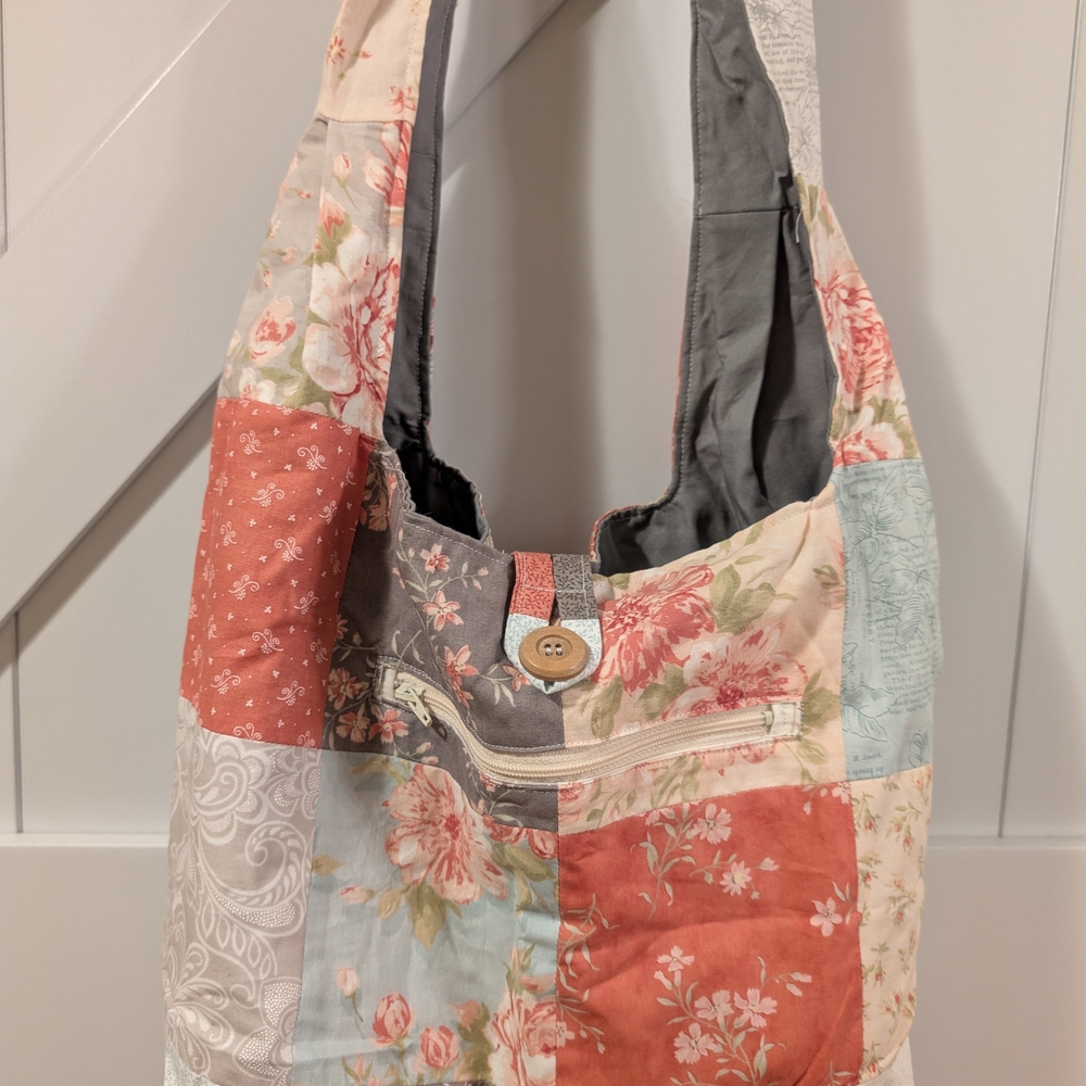Patchwork Floral Hobo Bag